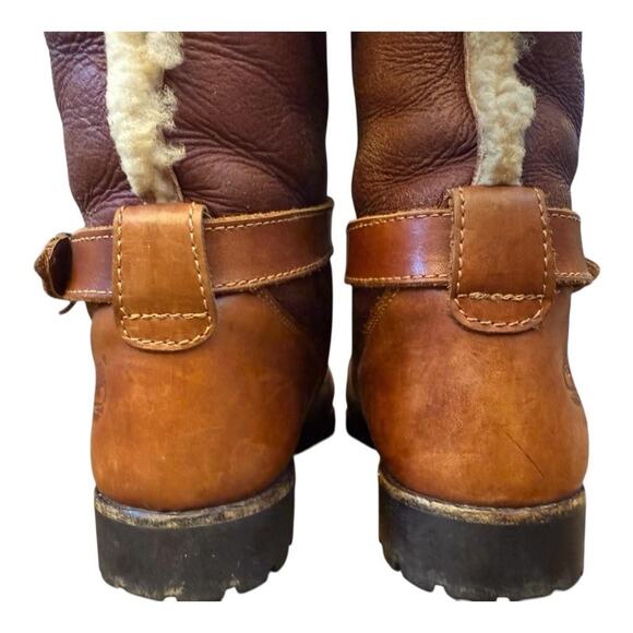 Vintage Timberland Campus Shearling Sheepskin Apres Ski Boot Women size 8 - Picture 5 of 11